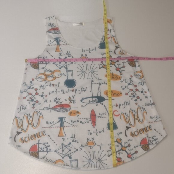 L.A. Soul Size *Small Tank Top White with Science Print - Picture 7 of 11